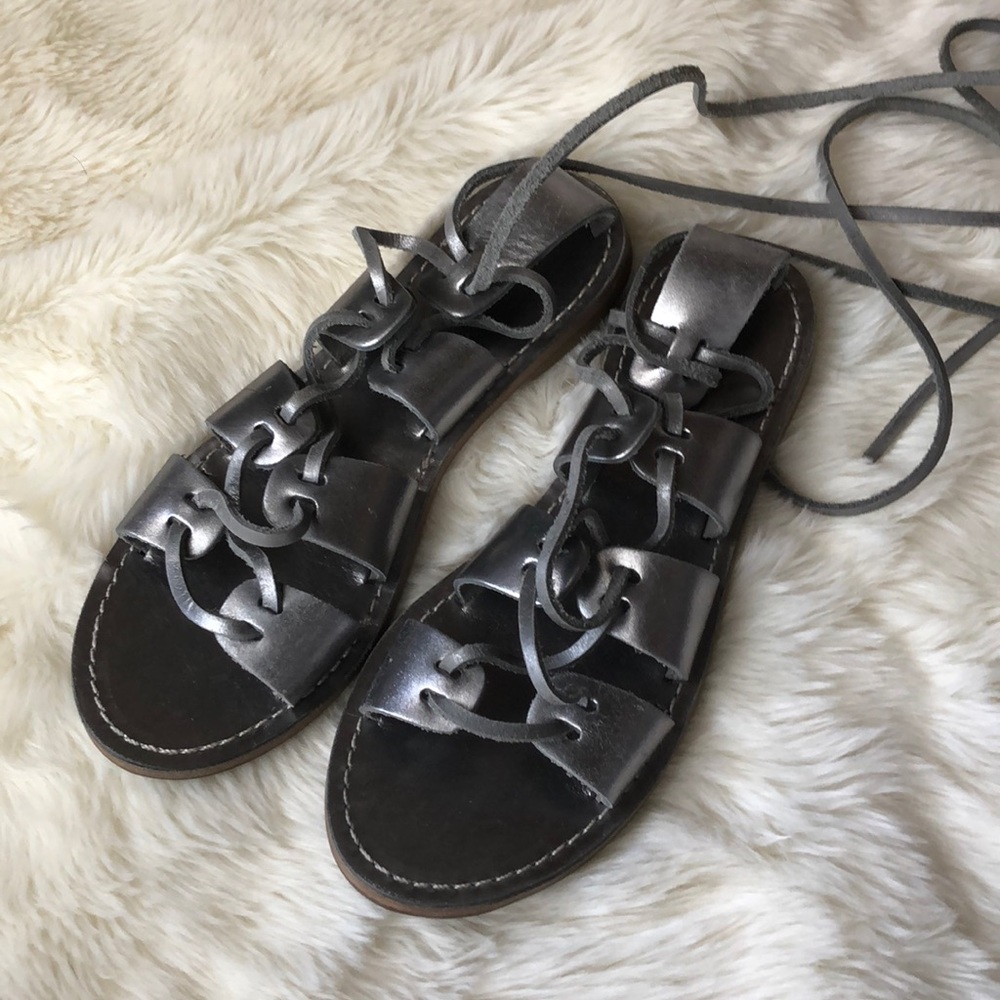 Madewell silver gladiator sandals